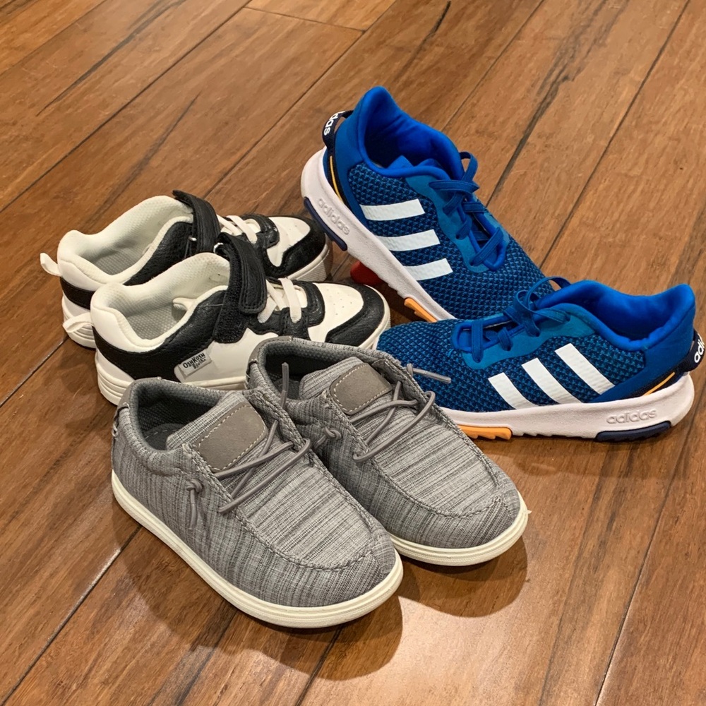 Boys Shoe Bundle 9C: Adidas, OshKosh and Fall Creek